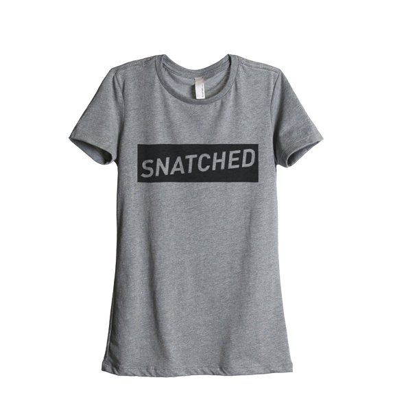 Thread Tank Snatched Women's Relaxed Crewneck T-Shirt Tee Heather Grey Small