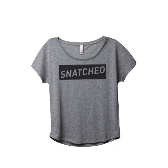 Thread Tank Snatched Women's Relaxed Slouchy Dolman T-Shirt Tee Heather Grey Small