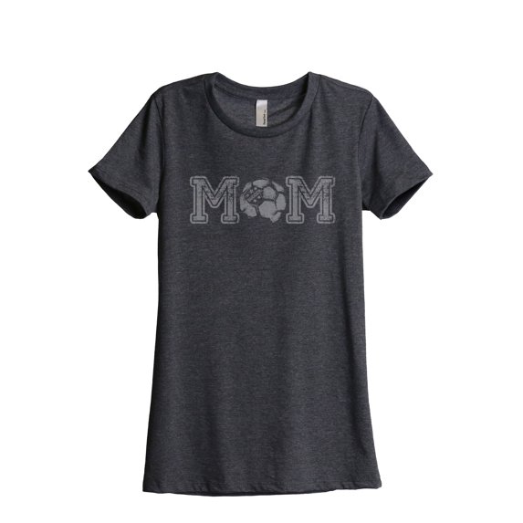 Thread Tank Soccer Mom Women's Relaxed Crewneck T-Shirt Tee Charcoal Small