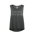 thumbnail image 1 of Thread Tank Sorta Sweet Savage Women's Sleeveless Muscle Tank Top Charcoal X-Large, 1 of 4