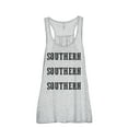 thumbnail image 1 of Thread Tank Southern Southern Women's Sleeveless Flowy Racerback Tank Top Sport Grey Medium, 1 of 3