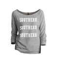 thumbnail image 1 of Thread Tank Southern Southern Women's Slouchy 3/4 Sleeves Raglan Sweatshirt Sport Grey X-Large, 1 of 3