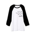 thumbnail image 1 of Thread Tank Spend Your Life Doing Strange Things With Weird People Unisex 3/4 Sleeves Baseball Raglan White Black X-Small, 1 of 4