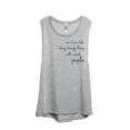 thumbnail image 1 of Thread Tank Spend Your Life Doing Strange Things With Weird People Women's Fashion Sleeveless Muscle Tank Top Sport Grey 2X-Large, 1 of 4