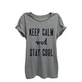 thumbnail image 1 of Thread Tank Stay Cool Womens Relaxed T-Shirt Tee Heather Grey Medium, 1 of 3