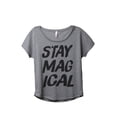 thumbnail image 1 of Thread Tank Stay Magical Women's Relaxed Slouchy Dolman T-Shirt Tee Heather Grey Small, 1 of 4