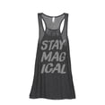 thumbnail image 1 of Thread Tank Stay Magical Women's Sleeveless Flowy Racerback Tank Top Charcoal Small, 1 of 5