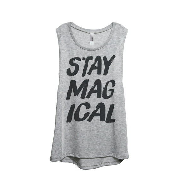 Thread Tank Stay Magical Women's Sleeveless Muscle Tank Top Sport Grey Medium