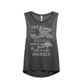 thumbnail image 1 of Thread Tank Strong Girls Nurses Women's Sleeveless Muscle Tank Top Charcoal Large, 1 of 3