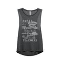 thumbnail image 1 of Thread Tank Strong Girls Teachers Women's Sleeveless Muscle Tank Top Charcoal X-Large, 1 of 4