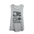 thumbnail image 1 of Thread Tank Strong Girls Teachers Women's Sleeveless Muscle Tank Top Sport Grey Small, 1 of 4