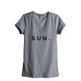 thumbnail image 1 of Thread Tank Sun. Sunday Women's Relaxed V-Neck T-Shirt Tee Heather Grey Small, 1 of 4