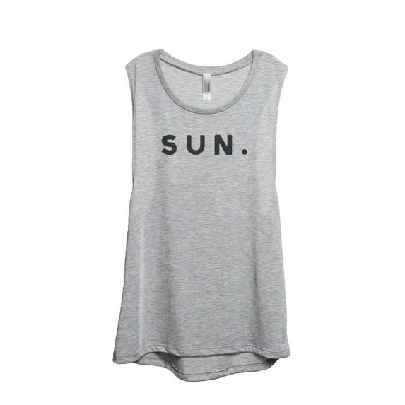 Thread Tank Sun. Sunday Women's Sleeveless Muscle Tank Top Sport Grey Small