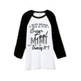 thumbnail image 1 of Thread Tank Super Cool Mimi Unisex 3/4 Sleeves Baseball Raglan White Black Small, 1 of 4