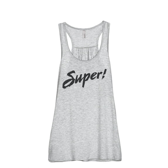 Thread Tank Super Women's Sleeveless Flowy Racerback Tank Top Sport Grey X-Large