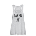 thumbnail image 1 of Thread Tank Taken AF Women's Sleeveless Flowy Racerback Tank Top Sport Grey X-Large, 1 of 3
