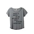 thumbnail image 1 of Thread Tank Teacher Appreciation Women's Relaxed Slouchy Dolman T-Shirt Tee Heather Grey Small, 1 of 4