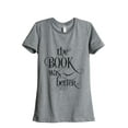 thumbnail image 1 of Thread Tank The Book Was Better Women's Relaxed Crewneck T-Shirt Tee Heather Grey Large, 1 of 4