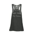 thumbnail image 1 of Thread Tank Thick Thighs Thin Patience Women's Sleeveless Flowy Racerback Tank Top Charcoal Small, 1 of 3