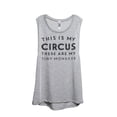 thumbnail image 1 of Thread Tank This Is My Circus These Are My Tiny Monkeys Women's Sleeveless Muscle Tank Top Sport Grey Small, 1 of 4