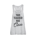 thumbnail image 1 of Thread Tank This Teacher Has Class Women's Sleeveless Flowy Racerback Tank Top Sport Grey Medium, 1 of 5