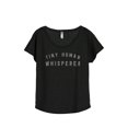 thumbnail image 1 of Thread Tank Tiny Human Whisperer Women's Fashion Relaxed Slouchy Dolman T-Shirt Tee Heather Black X-Large, 1 of 4