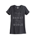 thumbnail image 1 of Thread Tank To Live Is The Rarest Thing In The World Women's Relaxed Crewneck T-Shirt Tee Charcoal Medium, 1 of 4