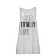 thumbnail image 1 of Thread Tank Totally Late Women's Sleeveless Flowy Racerback Tank Top Sport Grey Small, 1 of 5
