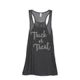 thumbnail image 1 of Thread Tank Trick Or Treat Women's Sleeveless Flowy Racerback Tank Top Charcoal Small, 1 of 5