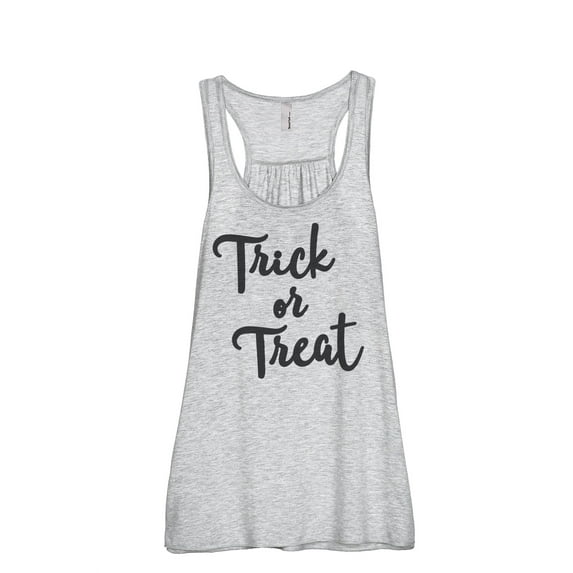 Thread Tank Trick Or Treat Women's Sleeveless Flowy Racerback Tank Top Sport Grey 2X-Large