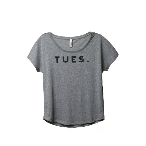 Thread Tank Tues. Tuesday Women's Relaxed Slouchy Dolman T-Shirt Tee Heather Grey Small