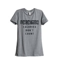 thumbnail image 1 of Thread Tank Vacation Calories Don't Count Women's Relaxed Crewneck T-Shirt Tee Heather Grey Small, 1 of 4