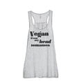 thumbnail image 1 of Thread Tank Vegan From My Head Tomatoes Women's Sleeveless Flowy Racerback Tank Top Sport Grey Large, 1 of 5