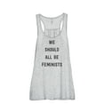 thumbnail image 1 of Thread Tank We Should Be Feminists Women's Sleeveless Flowy Racerback Tank Top Sport Grey X-Large, 1 of 5