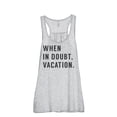 thumbnail image 1 of Thread Tank When In Doubt Vacation Women's Sleeveless Flowy Racerback Tank Top Sport Grey X-Large, 1 of 5