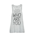 thumbnail image 1 of Thread Tank Who Are You Women's Sleeveless Flowy Racerback Tank Top Sport Grey Large, 1 of 5