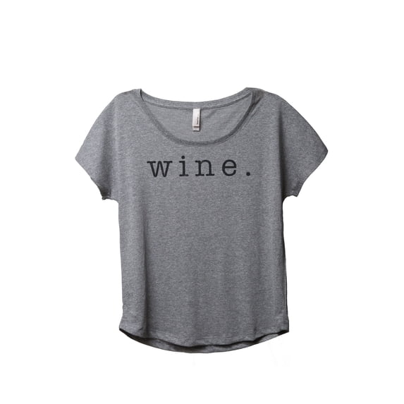 Thread Tank Wine. Women's Relaxed Slouchy Dolman T-Shirt Tee Heather Grey X-Large