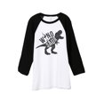 thumbnail image 1 of Thread Tank Winosaur Unisex 3/4 Sleeves Baseball Raglan White Black Small, 1 of 4