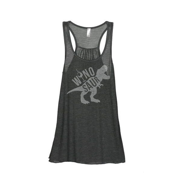 Thread Tank Winosaur Women's Sleeveless Flowy Racerback Tank Top Charcoal Small