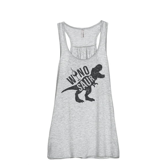 Thread Tank Winosaur Women's Sleeveless Flowy Racerback Tank Top Sport Grey Small