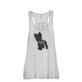 thumbnail image 1 of Thread Tank Yorkie Terrier Dog Silhouette Women's Sleeveless Flowy Racerback Tank Top Sport Grey X-Large, 1 of 5
