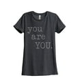 thumbnail image 1 of Thread Tank You Are You Women's Relaxed Crewneck T-Shirt Tee Charcoal 2X-Large, 1 of 4