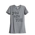 thumbnail image 1 of Thread Tank You Are You Women's Relaxed Crewneck T-Shirt Tee Heather Grey X-Large, 1 of 4