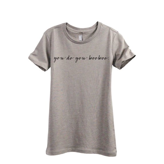 Thread Tank You Do You BooBoo Women's Fashion Relaxed Crewneck T-Shirt Tee Heather Tan X-Large