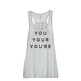 thumbnail image 1 of Thread Tank You Your Youre Women's Sleeveless Flowy Racerback Tank Top Sport Grey Medium, 1 of 5