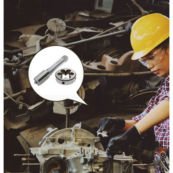 Thread Tap,Tap And Die Set Steel Restore 5/8''-24 Qisuo Hxber