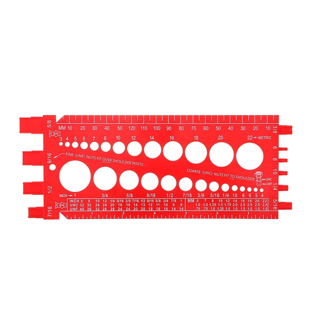 Thread Tester by Nut Bolt Size Checker Gauge for Identifying Metric and ...