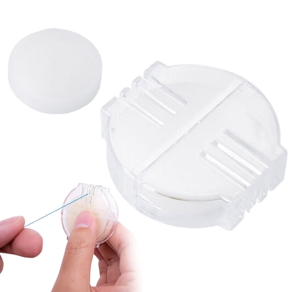 Thread Wax for Embroidery, Beeswax Sewing Wax for Smooth Stitching, Knot-Free Thread Slip for Quilting, Durable Handy Craft Sewing Tool for Embroidery Enthusiasts and DIY Sewers, White