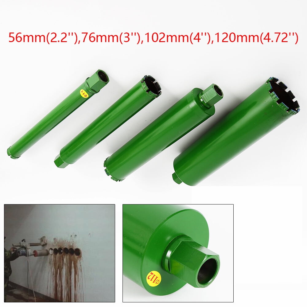 Thread Wet Diamond Core Drill Bit , 2.2"/3"/4"/5" Core Drill Set Wet Diamond Concrete Core Drill Bit Kit  Concrete Series Premium Tool 4 Size New