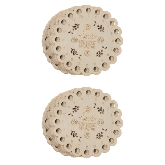 Thread Winding Plate 20 Pcs Threaded Board Wood Chips Small Animals Tool Cross Stitch Supplies Organizer Embroidery Floss Storage